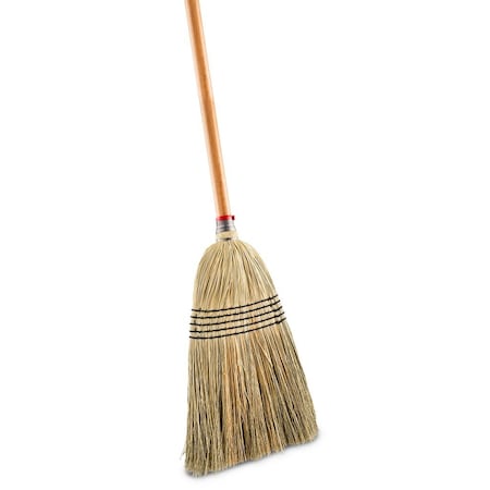 Libman Commercial Janitor Corn Broom-Wood Handle, 6PK 1335
